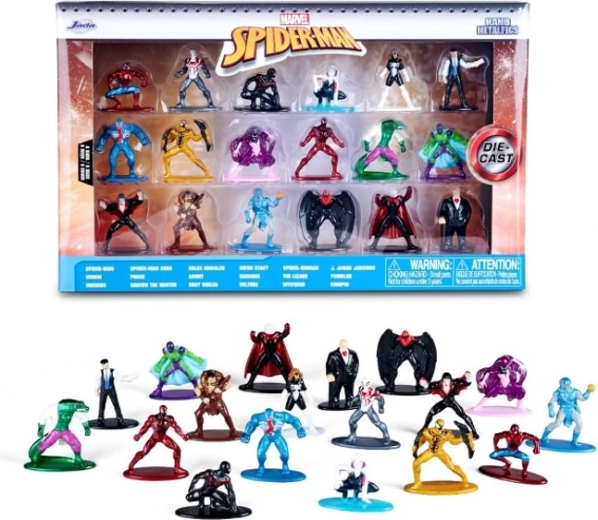 Jada Toys Marvel Spider-Man metalinės mini figūrėlės – rinkinys 18 vnt.