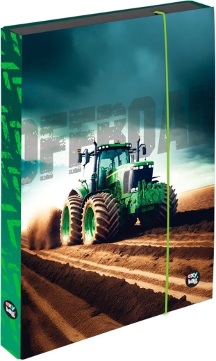 A4 dydžio sąsiuvinių dėklas Jumbo su traktoriaus motyvu Oxybag