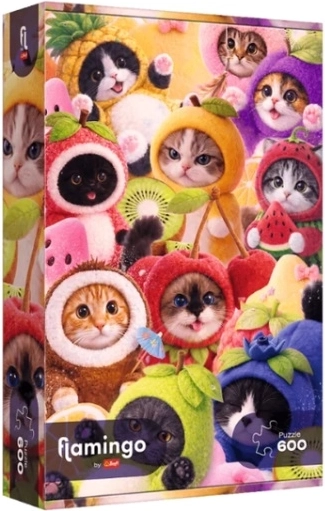 Trefl Flamingo puzzle Fruit Kitties 600 pieces