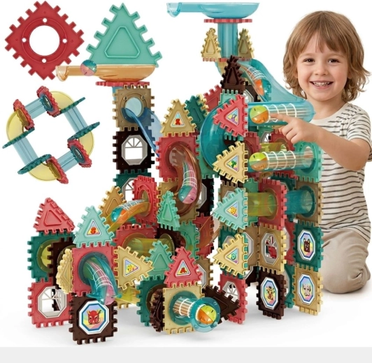 Woopie Magnetic Building Blocks 3D – Educational Marble Run 228 Pieces