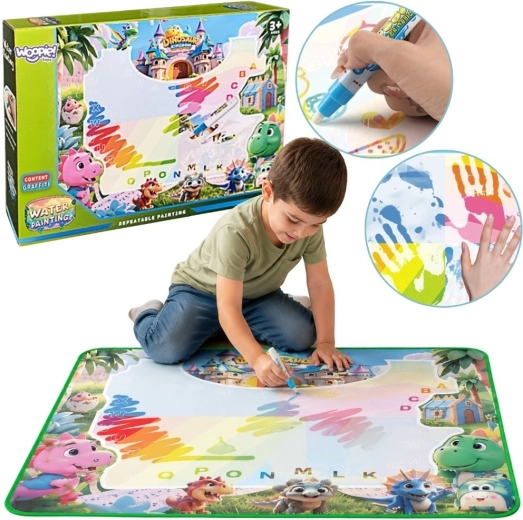 Woopie water drawing mat with dinosaurs and accessories