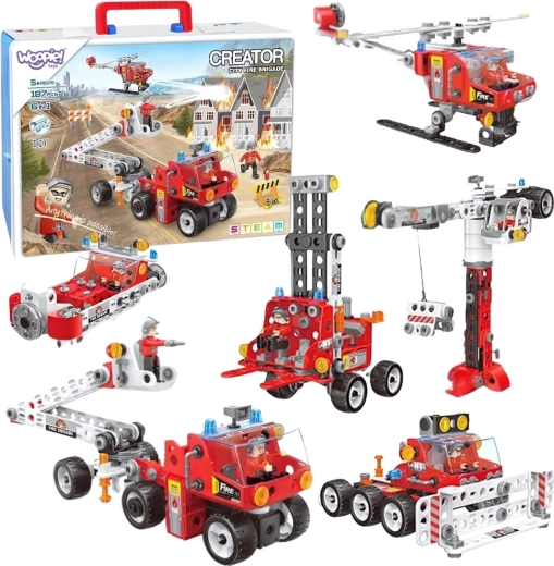 Woopie Creator City Fire Brigade Vehicle Building Set