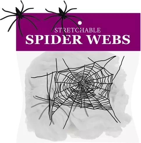 Artificial Spider Web with 2 Spiders Malatec