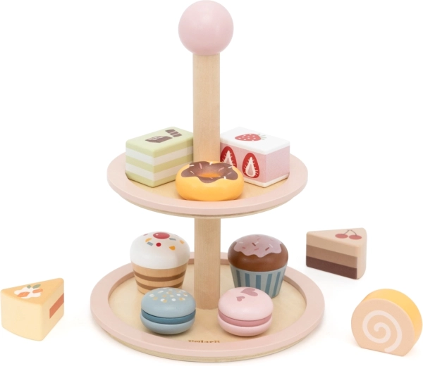 Wooden Two-Tier Dessert Stand PolarB