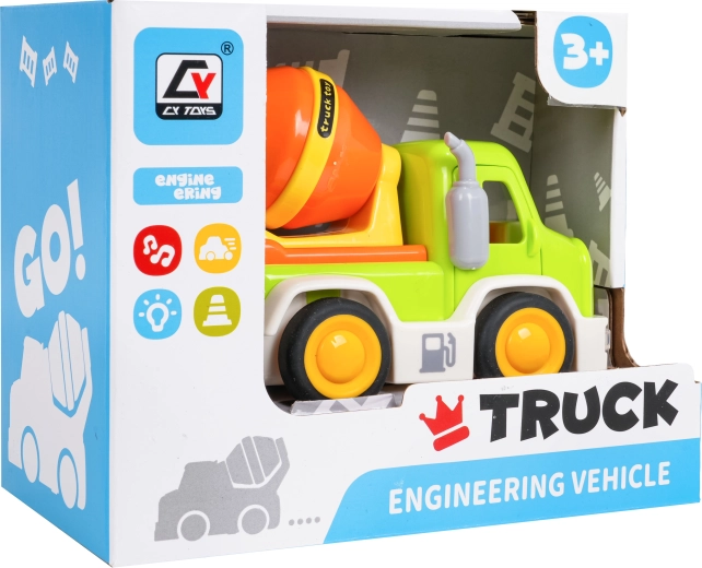 Children's toy mixer truck with sound and lights