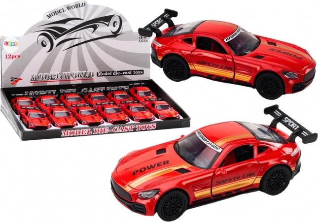 Sports Car 1:32 figure red spoiler metal