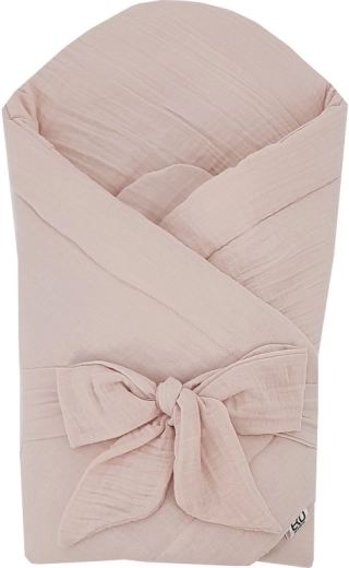 EKO muslino vystymo vokelis be sutvirtinimo powder pink 75 × 75 cm