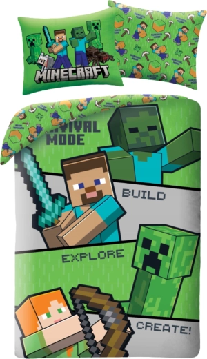 Children's Minecraft Survival Mode microfiber bedding