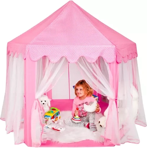 Kruzzel pink children's palace tent
