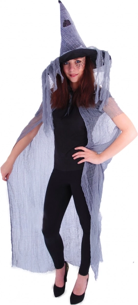 Raganos apsiaustas su skrybėle suaugusiesiems