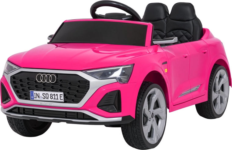 Pink Audi SQ8 children's electric car with remote control