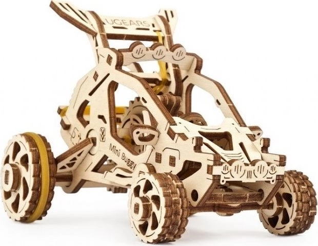 Wooden mechanical 3D puzzle mini buggy UGEARS, 80 pieces