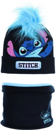 Winter Lilo & Stitch Hat and Neck Warmer Set