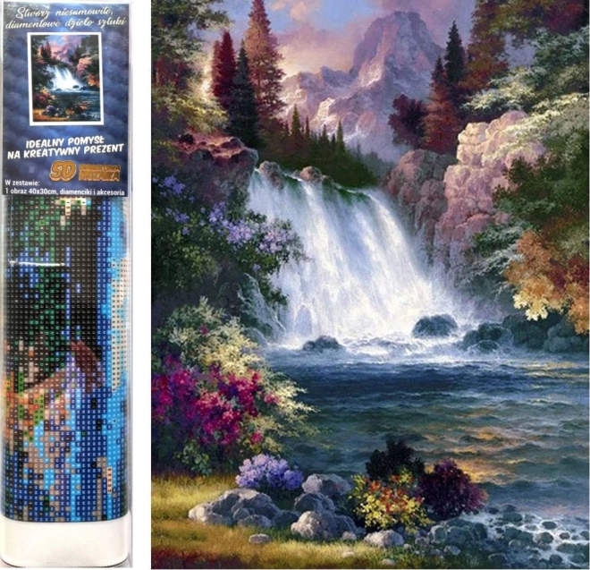Deimantinė mozaika „Krioklys“ 30 × 40 cm