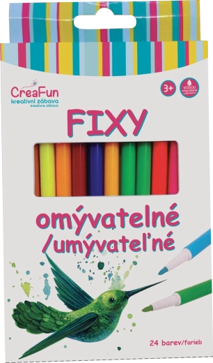 Nuplaunami flomasteriai CREAFUN, 24 spalvos