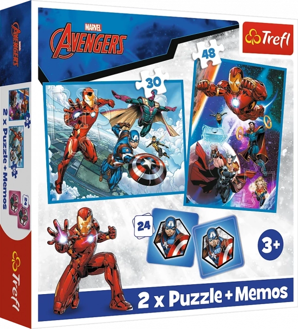 Dėlionė 2 viename ir atminties žaidimas MARVEL The Avengers