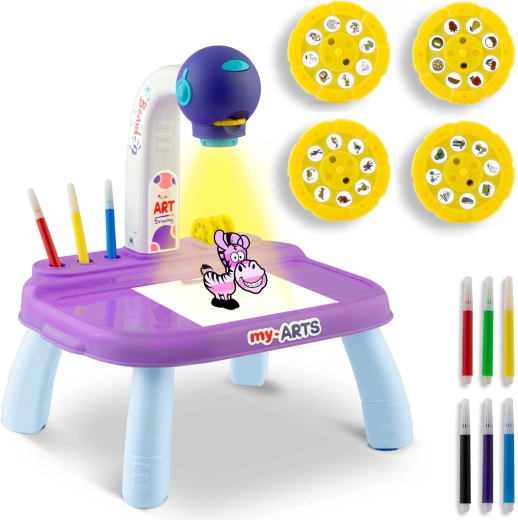 Vaikiškas piešimo projektorius Ricokids – violetinis