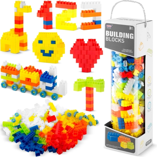 Didelės statybinės kaladėlės RICOKIDS 300 vnt.
