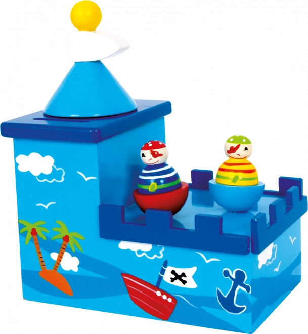 Small Foot medinė taupyklė su muzikinėmis detalėmis Olli ir Bolli