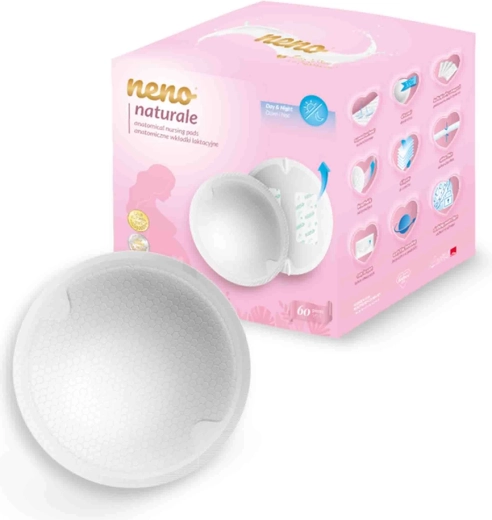 Neno Naturale itin ploni krūtų įklotai su bambuko pluoštu – 60 vnt.