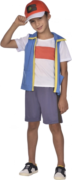 Vaikiškas Pokemon Ash kostiumas vaikams nuo 4 iki 6 metų