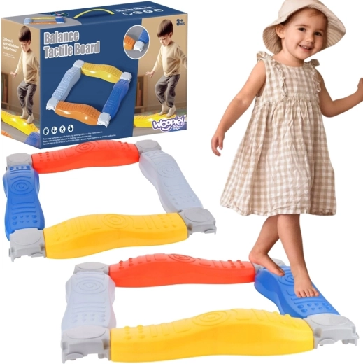 Woopie modular sensory balance path in a square shape