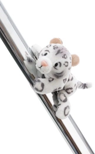 Magnetinė pliušinė katė snieginis leopardas NICI GREEN Eleni Snowbell 12 cm