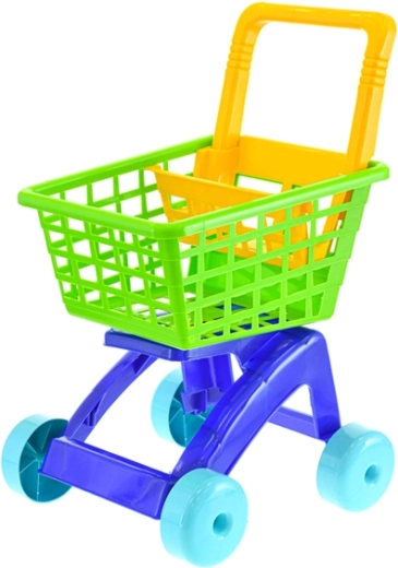 Vaikiškas pirkinių vežimėlis 58 cm – žalias