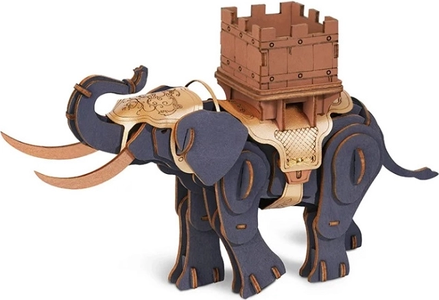RoboTime wooden 3D puzzle – battle elephant