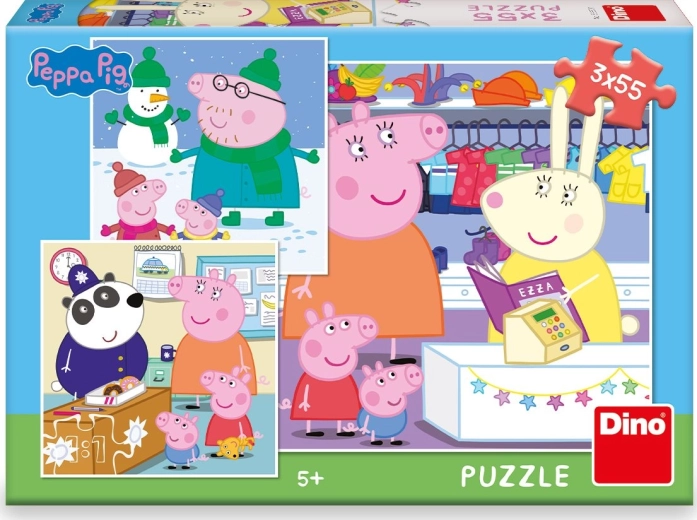 Puzzle PEPPA PIG – cheerful afternoon 3×55 pieces