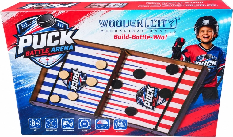 Wooden City Puck Battle Arena Wooden Game