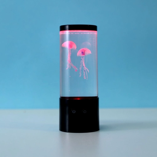 LED lempa su plaukiojančiomis medūzomis – maža