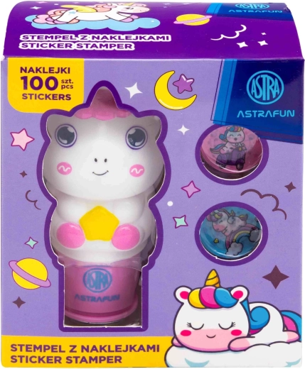 Astra Stamp with 100 Stickers – Unicorn