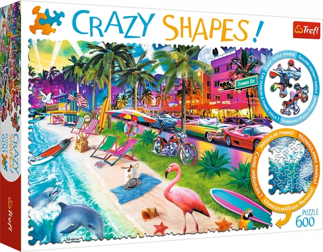 Puzzle TREFL Crazy Shapes – Miami Beach, 600 pieces