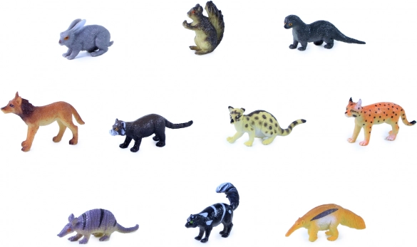 Miško gyvūnai mini zoologijos sodas – 10 figūrėlių rinkinys maišelyje