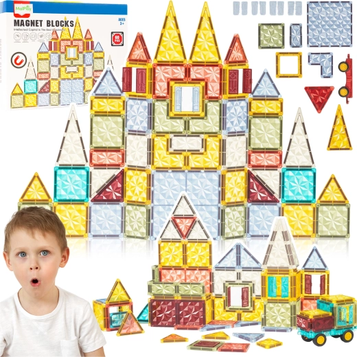 Magnetic 3D Building Set for Kids – 60 Pieces