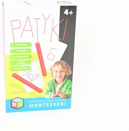 Montessori edukacinė dėlionė su medinėmis lazdelėmis