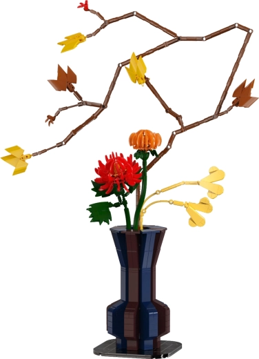 CaDA Floral Art Autumn Ember Building Set – floral arrangement 61 cm, 794 pieces