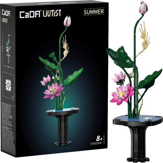 CaDA Floral Art Summer Song konstruktorius – gėlių dekoracija 61,6 cm, 755 dalių
