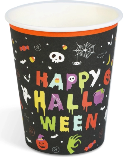 Popieriniai puodeliai „Happy Halloween“ 250 ml, 8 vnt.