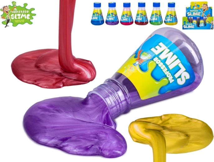 Professor Slime metalinio blizgesio gleivės laboratoriniame buteliuke