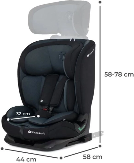 Grows with your child: 18 headrest levels and comfortable recline