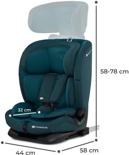 Grows with your child: 18 headrest levels and 5 recline positions