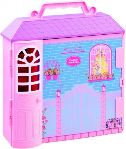 Nešiojama drabužių spinta namelio formos