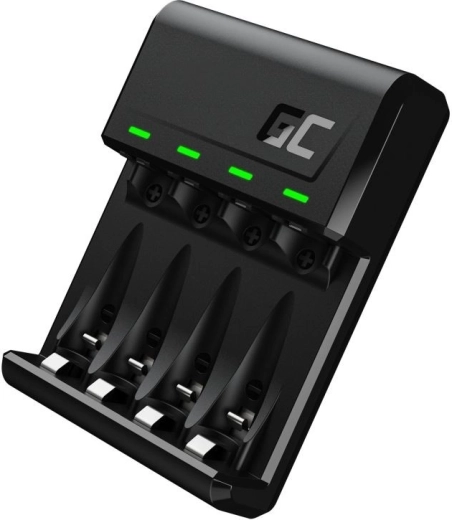 Charging up to 4 batteries with LED indication