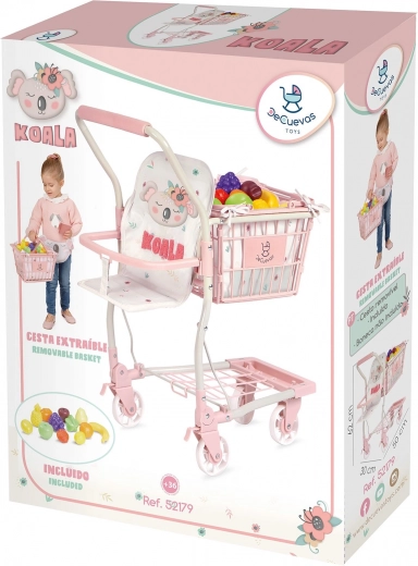 2 viename: riedantis vežimėlis ir rankinis krepšelis