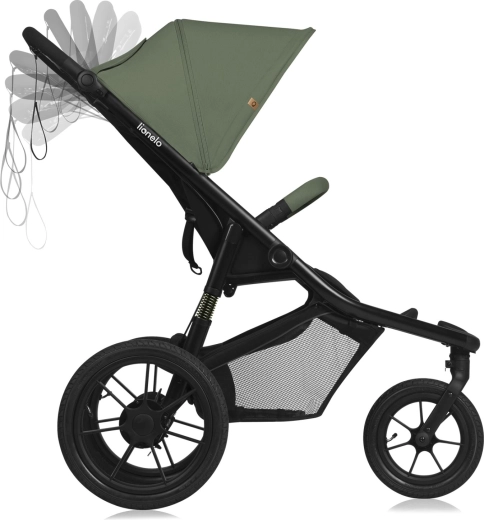 XXL canopy with UPF50+ and magnetic peek window