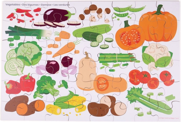 Colorful vegetable puzzle