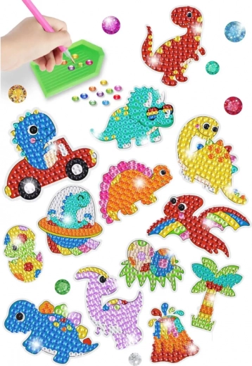 Ryškūs lipdukai su dinozaurų motyvais