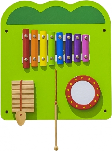 Muzikinis skydelis su ksilofonu